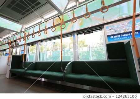 [JR West] Interior of the 323 series special "Expoliner" train (JR Yumesaki Line: Sakurajima Station) 124263100