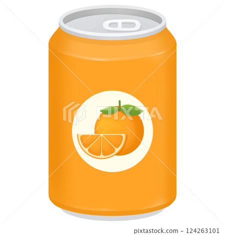 Canned orange juice illustration Canned orange juice illustration 124263101