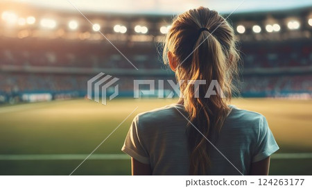 Western girl who dreams of becoming a soccer player 02 124263177