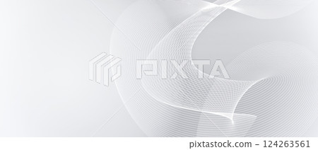 Soft white lines gracefully intertwine against a pale background, creating an ethereal composition that invites introspection and inspires creativity. 124263561