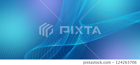 This visual features a captivating abstract blue background showcasing flowing patterns and gradients. 124263706