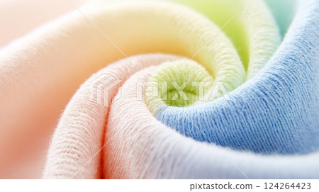 Close-up of colorful gradient towels Close-up of colorful gradient towels 124264423