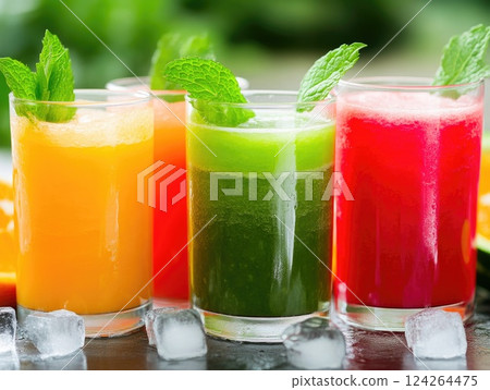 Refreshing Summer Fruit and Vegetable Juices Refreshing Summer Fruit and Vegetable Juices 124264475