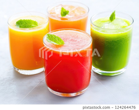 Fruity and Colorful Mocktails for Refreshment 124264476