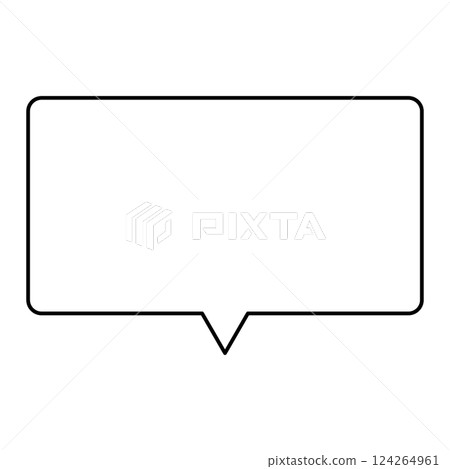 Simple speech bubble illustration, horizontal, square 124264961