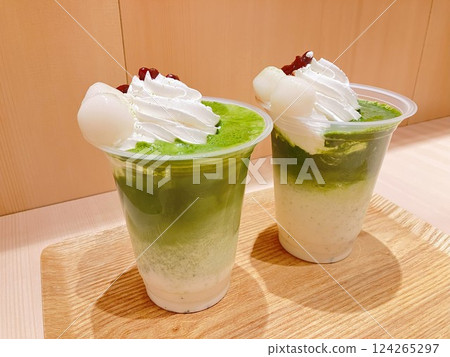 炎熱天氣下最完美的冰抹茶飲料 炎熱天氣下最完美的冰抹茶飲料 124265297