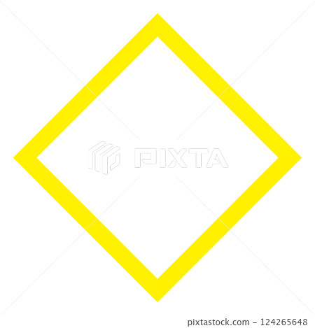 Diamond-shaped frame material yellow 124265648