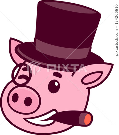 Capitalist pig funny cartoon Capitalist pig funny cartoon 124266610