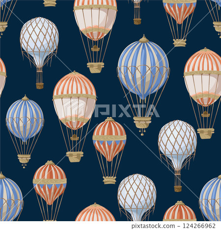 Seamless pattern with different ballons. Vector. Seamless pattern with different ballons. Vector. 124266962