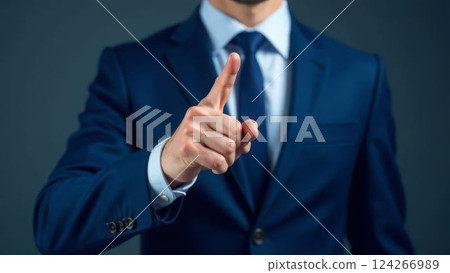 businessman pointing forward, digital interaction concept, suits advertising, technology innovation businessman pointing forward, digital interaction concept, suits advertising, technology innovation 124266989