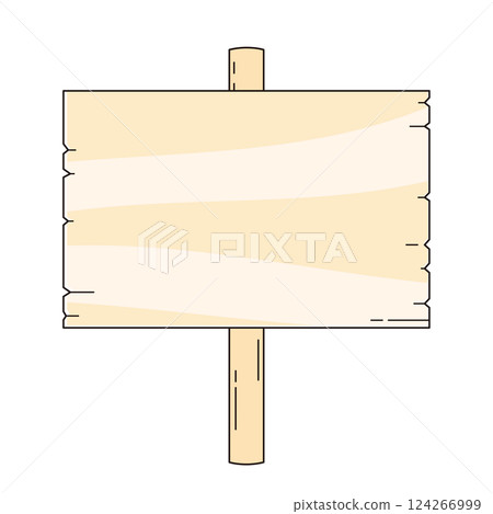一個簡單的木牌的插圖 一個簡單的木牌的插圖 124266999