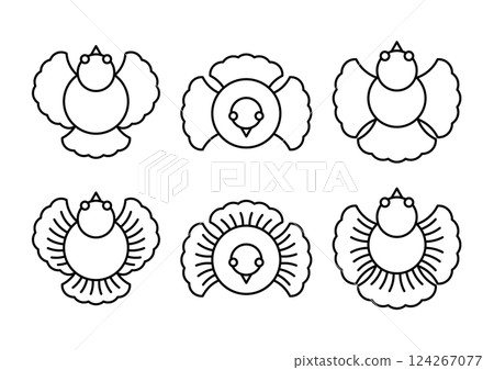 Fukurasuzume 圖標插圖集(黑線) Fukurasuzume 圖標插圖集(黑線) 124267077