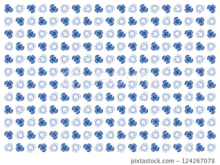Background pattern illustration of a plump sparrow (blue and white) 124267078