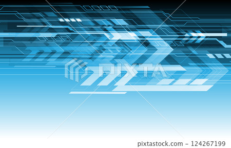 Abstract blue geometric technology futuristic cyber design modern background vector Abstract blue geometric technology futuristic cyber design modern background vector 124267199