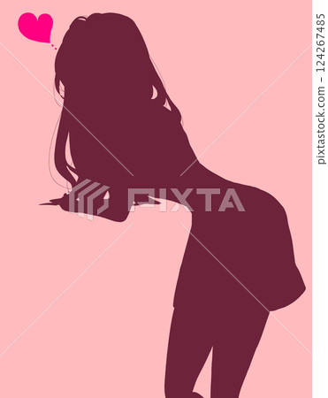 Sexy woman love silhouette 124267485