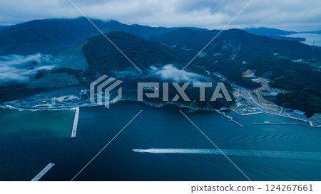 Aerial view of Onagawa Bay Aerial view of Onagawa Bay 124267661