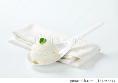 White ice cream White ice cream 124267855