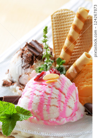 Ice cream dessert Ice cream dessert 124267873
