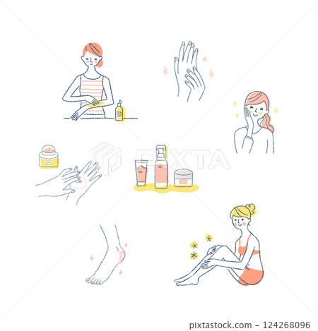 Various skin care image sets 124268096
