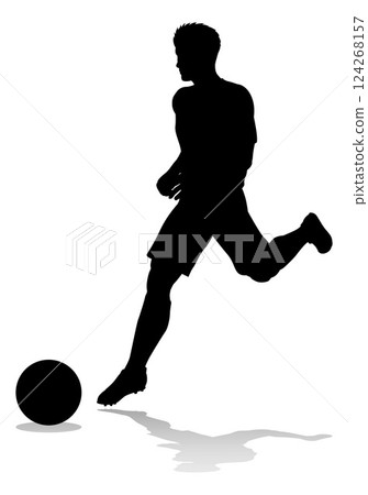 Soccer Football Player Male Silhouette Man 124268157