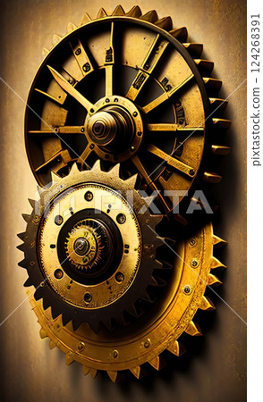 Gear, which is a rotating circular machine part 124268391
