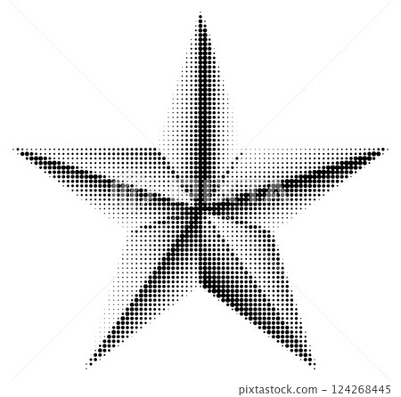 Halftone star design element Halftone star design element 124268445