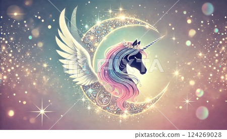 Unicorn Face 124269028