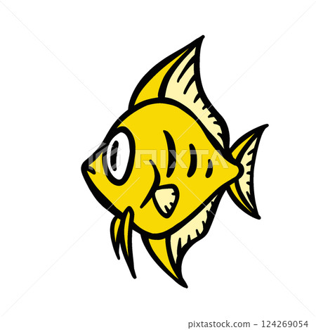 簡單的神仙魚插畫 簡單的神仙魚插畫 124269054