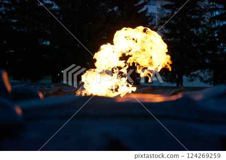 Eternal flame. Flame in the dark Eternal flame. Flame in the dark 124269259