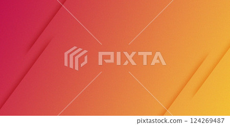 Abstract bright background with geometric lines and grainy texture in red and yellow hues. The design is perfect for banners, posters, headlines and covers. 124269487