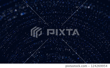Evolution of data. Vector explosion motion dots lines background. Small particles strive out of center. vector illustration use for quantum technology, digital, communication. 124269954