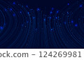 Digital Data Flow Vector Background. Information Flow in Virtual Reality Cyberspace. Big Data Technology Lines. 5G Wireless Data Transmission. High Speed of Light Trails. Vector Illustration. 124269981