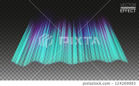 Night Sky, Aurora Borealis, Northern Lights Effect, Realistic Colored polar lights isolated on transparent background. Vector Illustration, abstract space design for aurora borealis. Night Sky, Aurora Borealis, Northern Lights Effect, Realistic Colored polar lights isolated on transparent background. Vector Illustration, abstract space design for aurora borealis. 124269983