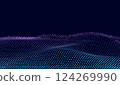 Cyber Big Data Flow Particles Bokeh. Concept of AI Artificial Intelligence Technology Machine Deep Learning. Digital Communication. Digital Neural Network. 124269990