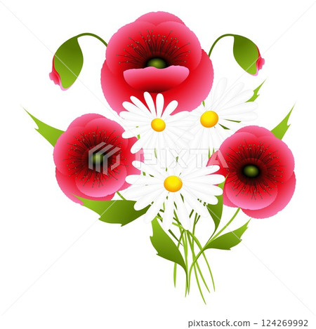 A bouquet of field flowers. 124269992