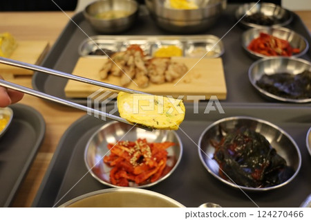 Korean egg dish. Egg roll 124270466