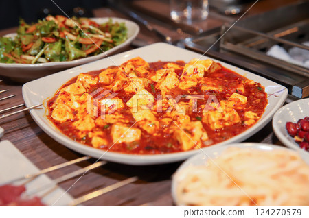 Chinese food. Spicy Bean Curd. mapo tofu Chinese food. Spicy Bean Curd. mapo tofu 124270579