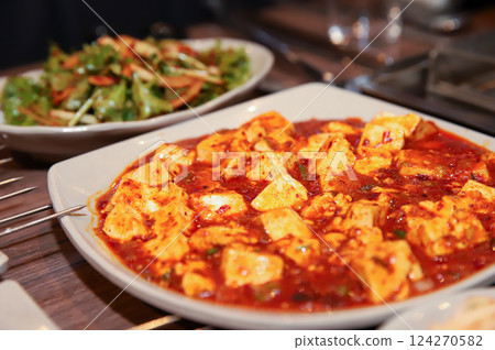 Chinese food. Spicy Bean Curd. mapo tofu Chinese food. Spicy Bean Curd. mapo tofu 124270582