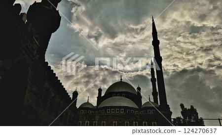 Cairo, Egypt. The Citadel of Cairo. Citadel of Saladin in Cairo, Egypt.  Muhammad Ali Mosque 124270637