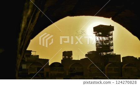 Local streets in Cairo, Egypt. Local market. Streets full of people 124270828