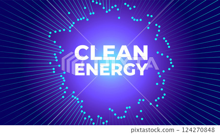 Futuristic Illustration Representing Clean Energy Concept, Renewable Power, and Sustainable Technology Futuristic Illustration Representing Clean Energy Concept, Renewable Power, and Sustainable Technology 124270848