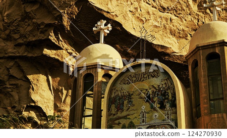 Egypt, Cairo. Church inside the cave in the garbage city. St. Simon "The Tanner" Monastery 124270930