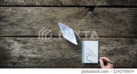 Conceptual image of vision and determination Conceptual image of vision and determination 124270954
