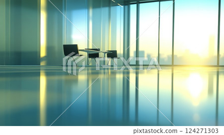 office glass room with table for business meetings and discussions 124271303