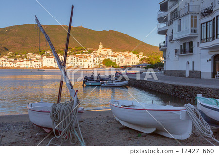 Boats in the bay of Cadaques, Catalonia, Spain Boats in the bay of Cadaques, Catalonia, Spain 124271660
