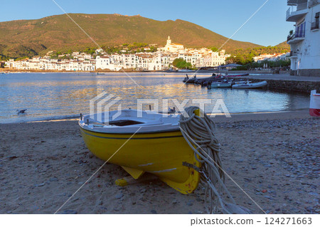 Boats in the bay of Cadaques, Catalonia, Spain Boats in the bay of Cadaques, Catalonia, Spain 124271663