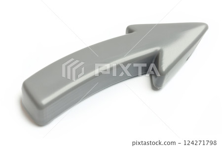 grey arrow on white background 124271798