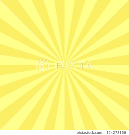 Bright yellow striped abstract sunny background. Vintage radial art print. Pop vibrant artwork sun pattern for your design and ideas. Vector illustration Bright yellow striped abstract sunny background. Vintage radial art print. Pop vibrant artwork sun pattern for your design and ideas. Vector illustration 124272166