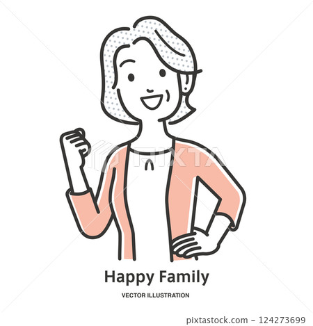 做膽量姿勢的資深婦女 做膽量姿勢的資深婦女 124273699