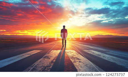 日落與未來之路 124273737